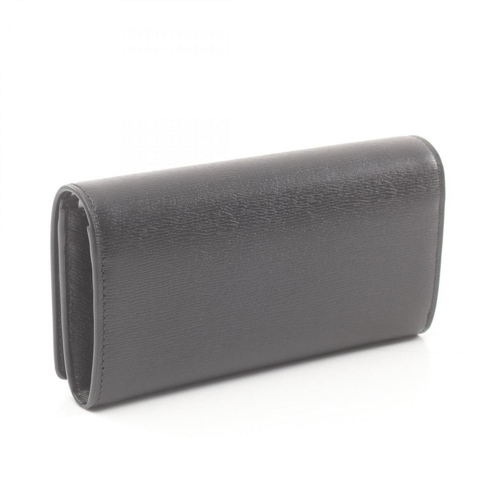 GUCCI Script Bi-fold Long Wallet Leather Black - Picture 3 of 5